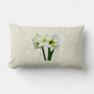 Amaryllis Green Princess Lumbar Cushion