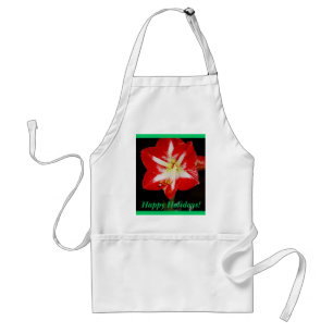 Amaryllis, Happy Holidays! Standard Apron