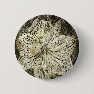 Amaryllis Old Time Sketch 6 Cm Round Badge