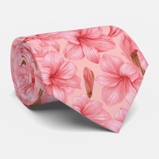 Amaryllis Pattern Uncle Retro Wedding Tie