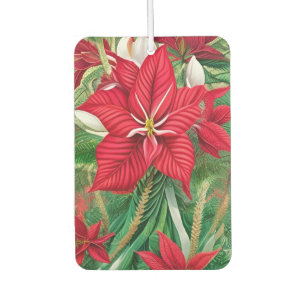 Amaryllis Poinsettia Hybrid AI Art Car Air Freshener
