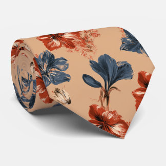 Amaryllis Print Groomsmen Professional Tie