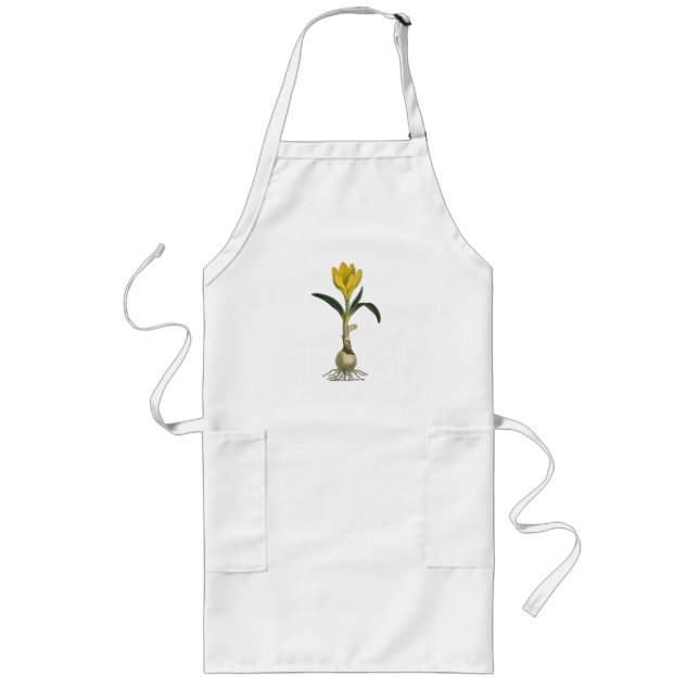 Amaryllis Tulip Botanical Garden Flower Long Apron (Front)