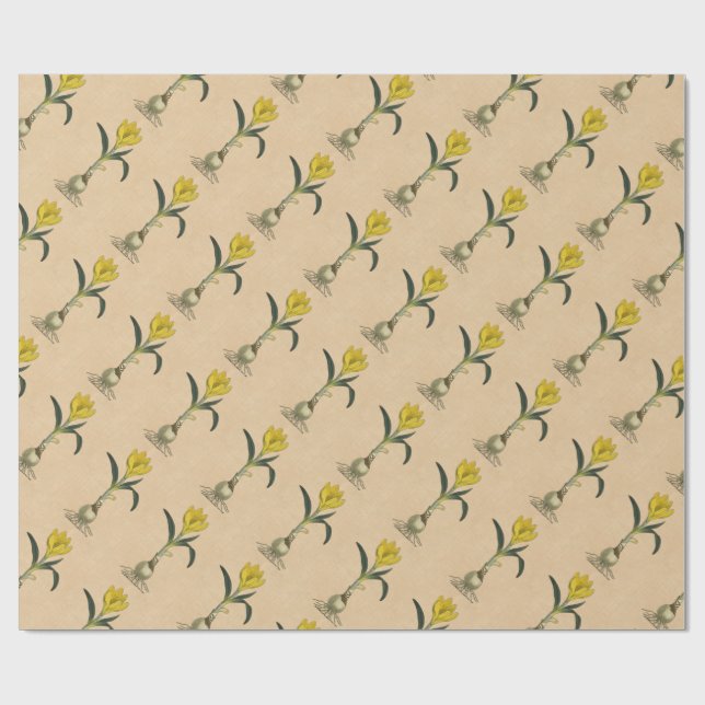 Amaryllis Tulip Botanical Garden Flower Wrapping Paper (Flat)