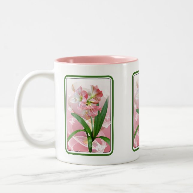 Amaryllis Two-Tone Coffee Mug (Left)