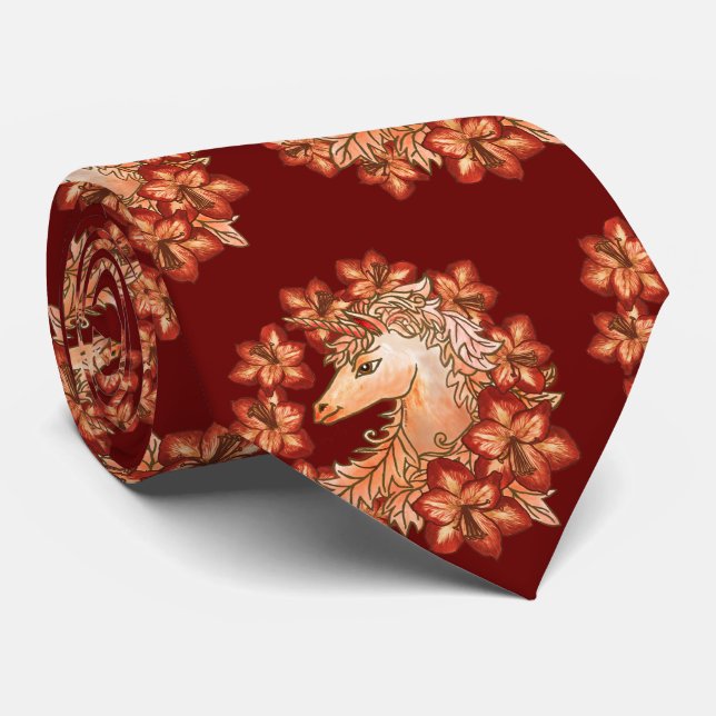 Amaryllis Unicorn Tie (Rolled)