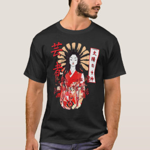 Amaterasu Omikami Cherry Blossom Sun Goddess T-Shirt