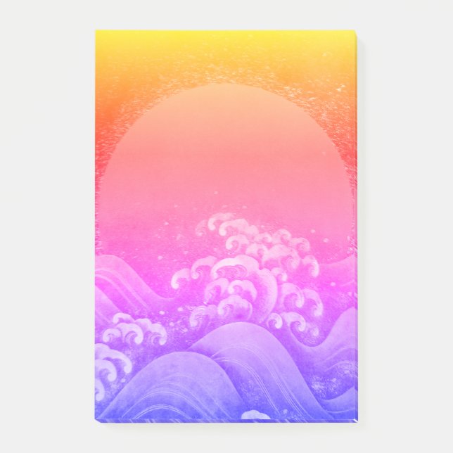 AMATERASU SUN GODDESS Pink Yellow Blue Post-it Notes (Front)