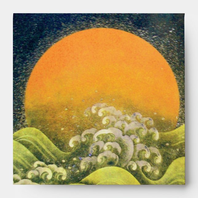 AMATERASU , SUN GODDESS ,red black brown Envelopes (Front)