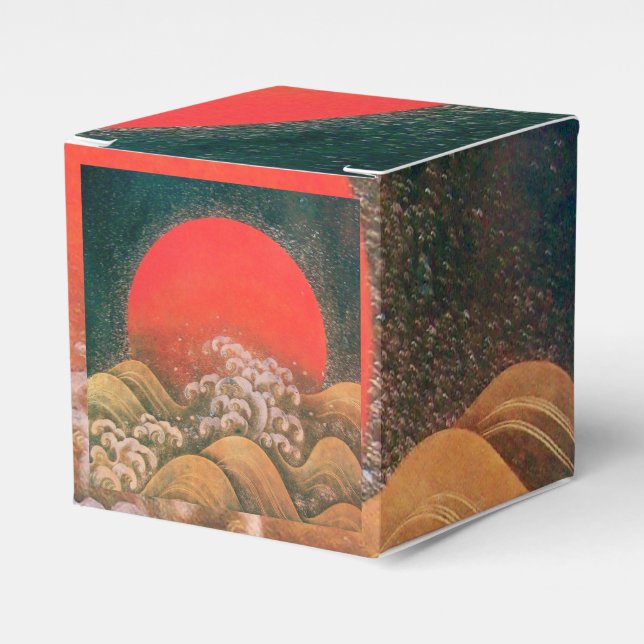 AMATERASU SUN GODDESS Red Black Brown Favour Box (Front Side)