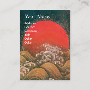 AMATERASU , SUN GODDESS ,red black brown pearl Business Card