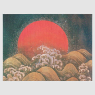 AMATERASU, SUN GODDESS Red Black Brown Tissue Paper