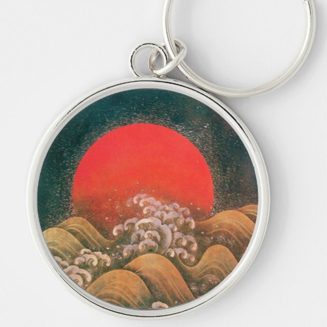 AMATERASU, SUN GODDESS red brown black Key Ring (Front)
