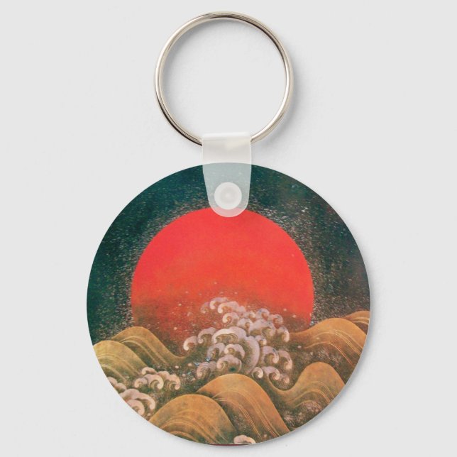 AMATERASU, SUN GODDESS red brown black Key Ring (Front)