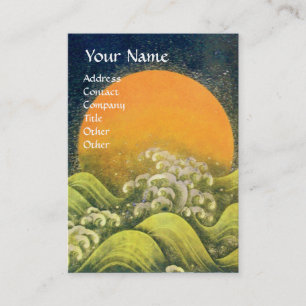 AMATERASU , SUN GODDESS ,yellow green black Business Card