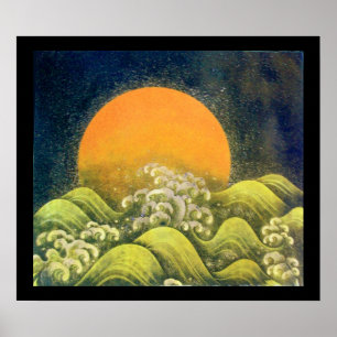 AMATERASU , SUN GODDESS ,yellow green black Poster