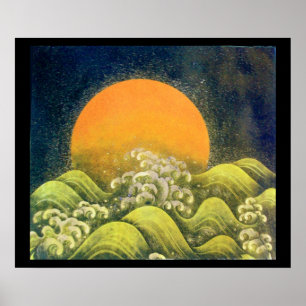 AMATERASU , SUN GODDESS ,yellow green black Poster
