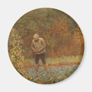 Amateur (Coachman & Cabbages) by Frederick Walker Magnet