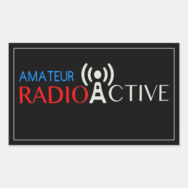 Amateur Radio Active Rectangular Sticker (Front)