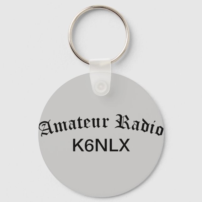 Amateur Radio and Call Sign Key Ring (Front)