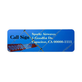 Amateur Radio Beam Antenna Return Address Label