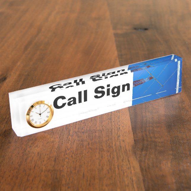 Amateur Radio Call Sign and Antenna Nameplate (Side)