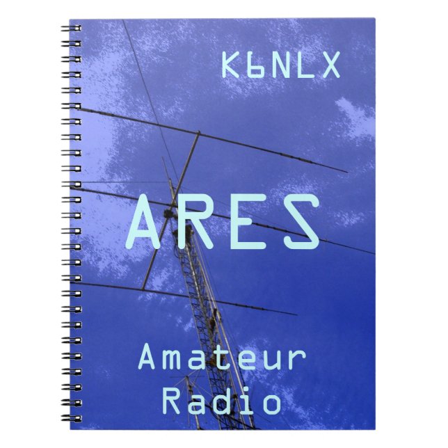 Amateur Radio Call Sign ARES Notebook (Front)