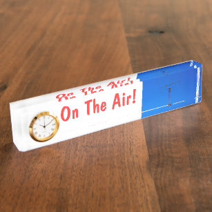 Amateur Radio Call Sign On Air & Clock Nameplate