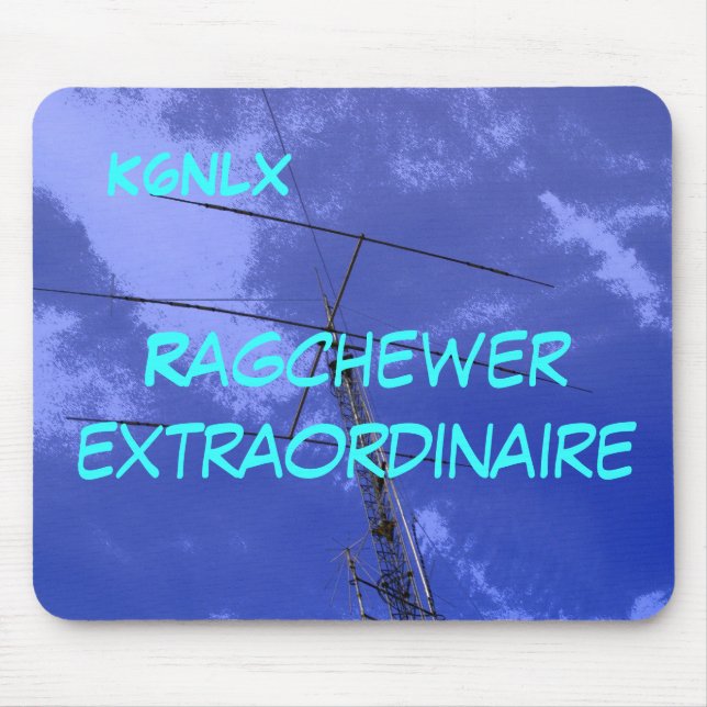Amateur Radio Call Sign Ragchew Mousepad (Front)