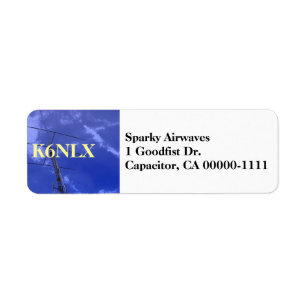 Amateur Radio Callsign Address Label Return Address Label