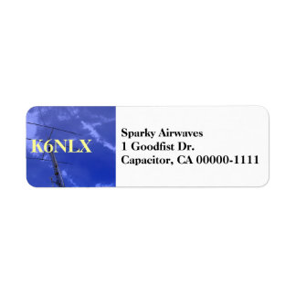 Amateur Radio Callsign Address Label Return Address Label