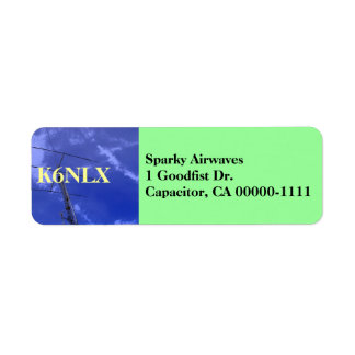 Amateur Radio Callsign Address Label Return Address Label