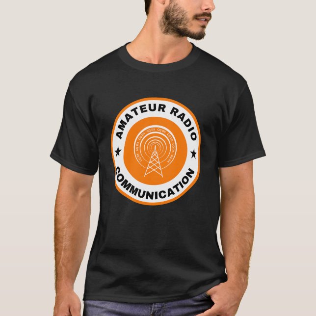 Amateur Radio Comunication tshirt Orange (Front)