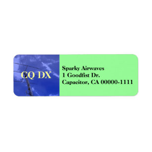 Amateur Radio CQ DX Address Label Return Address Label