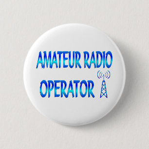 Amateur Radio Operator 6 Cm Round Badge