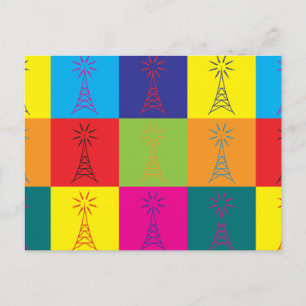 Amateur Radio Pop Art Postcard