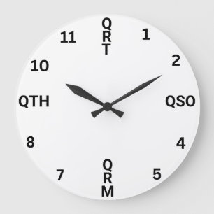 Amateur Radio Wall clock in White
