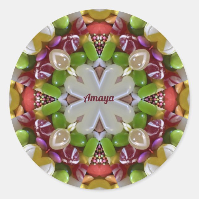 AMAYA ~ EASTER CANDY ~  CLASSIC ROUND STICKER (Front)
