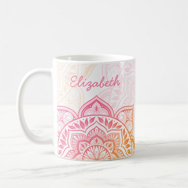 Amaya Mandala 11 oz. Personalized Mug (Left)