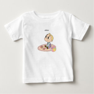 Amazed Boy Illustration Baby T-Shirt