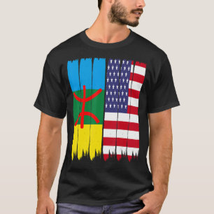 Amazigh American flag proud berber kabayle flag am T-Shirt