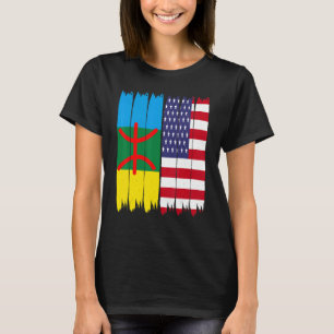 Amazigh American flag proud berber kabayle flag am T-Shirt