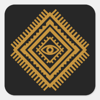 Amazigh Atlas Protective Diamond — Berber Tribal Square Sticker