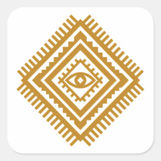 Amazigh Atlas Protective Diamond — Berber Tribal Square Sticker