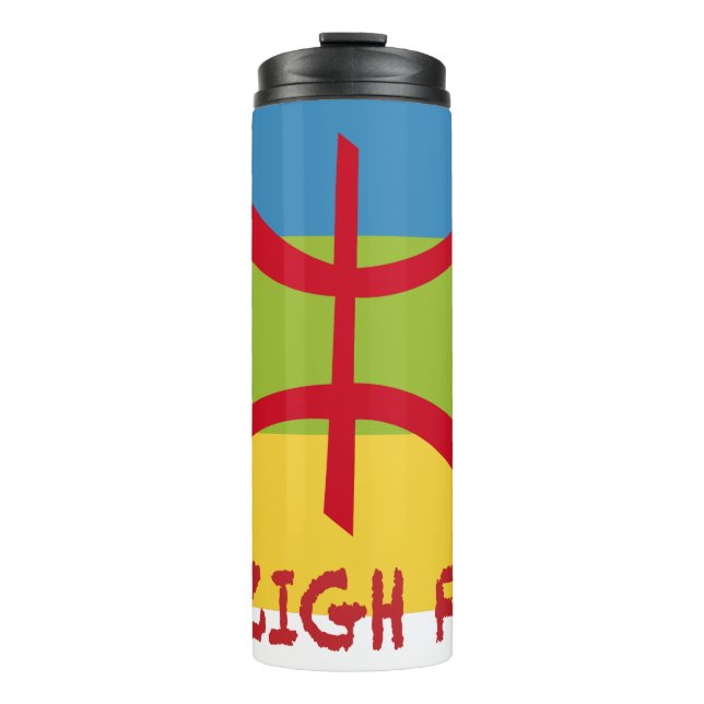 Amazigh flag - berber flag-Drapeau Amazigh Thermal Tumbler (Front)