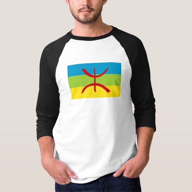 Amazigh Flag Gift Berber Flag Kabyles T-Shirt (Front)