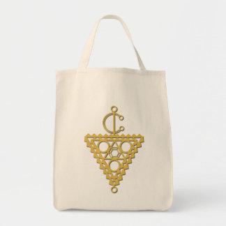 Amazigh gold jewelry symbol tote bag