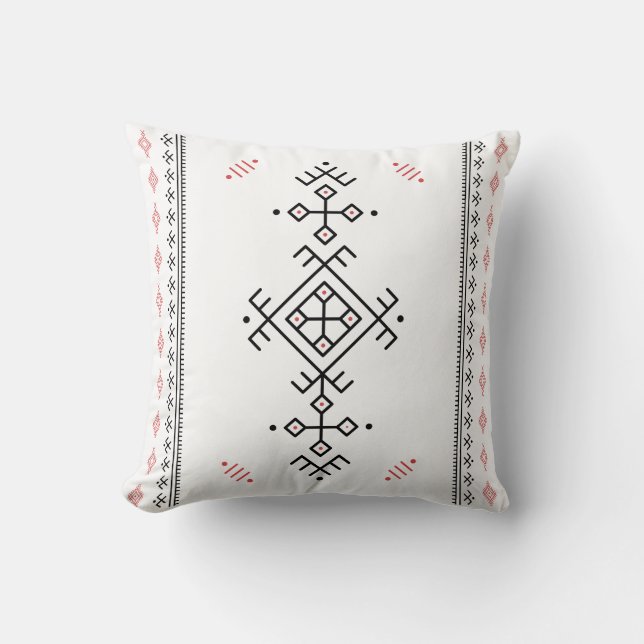 Amazigh Pattern Berber Art Tifinagh Cushion (Front)