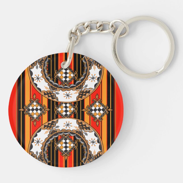 Amazigh z imazighen pattern key ring (Back)