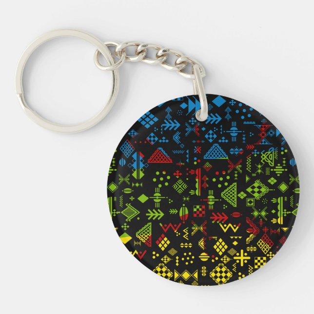 Amazigh z imazighen pattern key ring (Front)